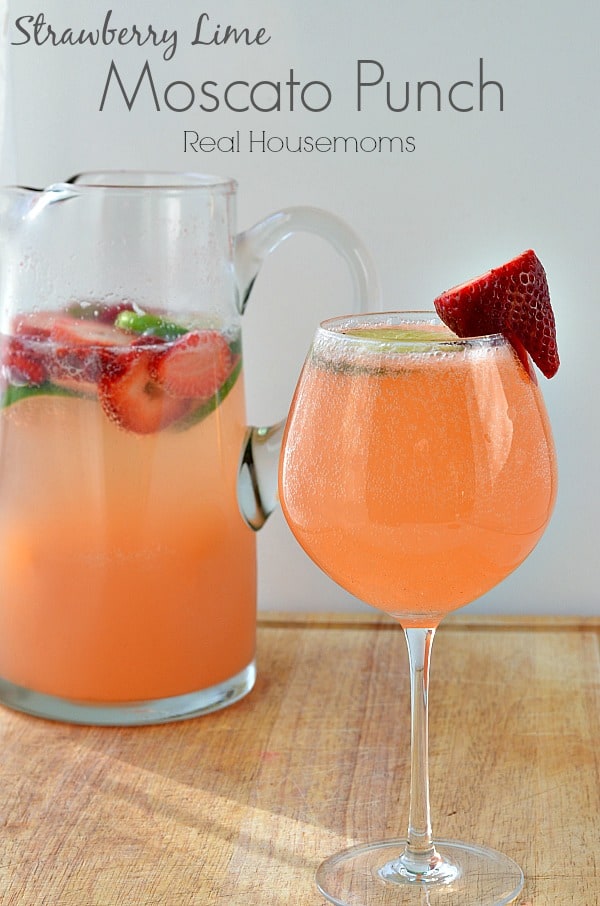 Strawberry Lime Moscato Punch