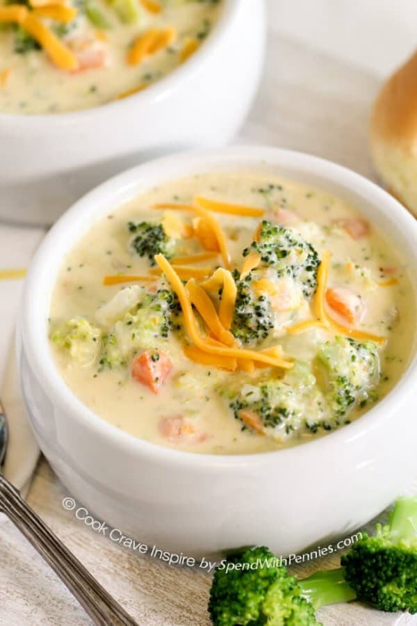 20 Minute Broccoli Cheese Soup - Spend with Pennies