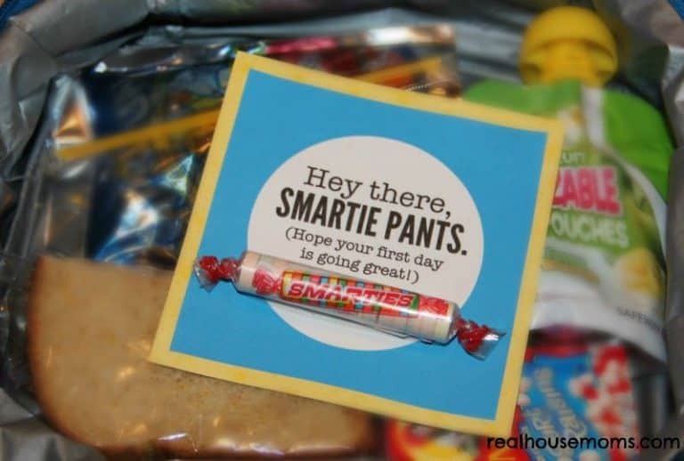 hey there smartie pants gift tag with smartie candy