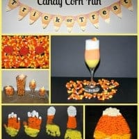 multiple images of candy corn projects