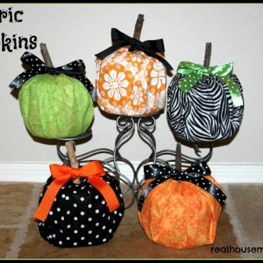 fabric wrapped pumpkins