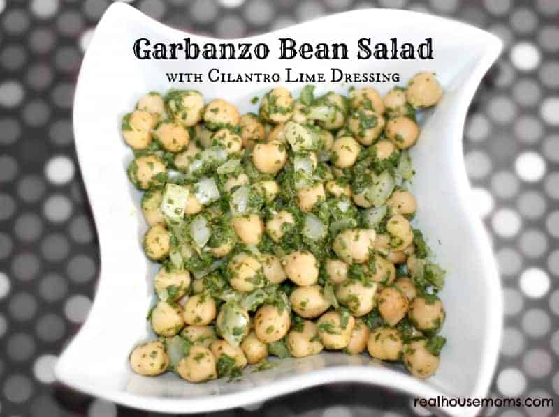 garbanzo bean salad in a bowl