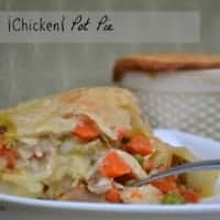 turkey pot pie serving on a plate