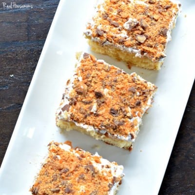 Butterfinger Cake with Video - Easy Dessert ⋆ Real Housemoms