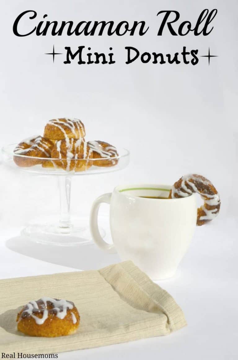 cinnamon roll mini donuts