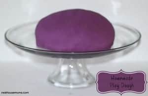 purple homemade play dough