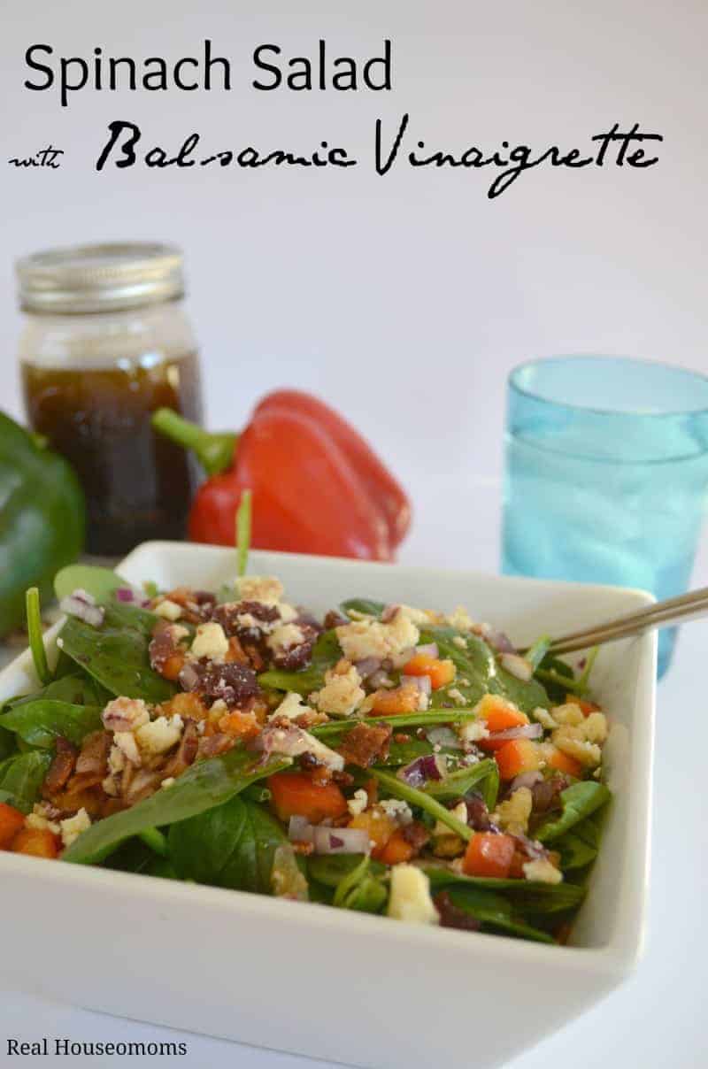 spinach salad with balsamic viniagrette