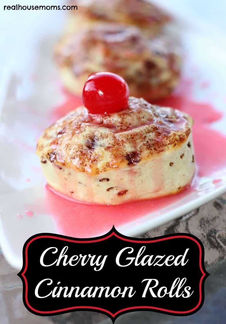 cherry glazed cinnamon rolls