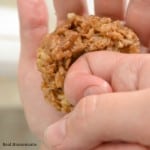 hands showing how to make edible nest bowl with finger