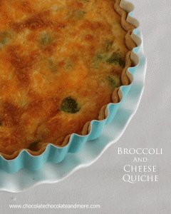Broccoli and Cheese Quiche from Chocolate, Chocolate and More
