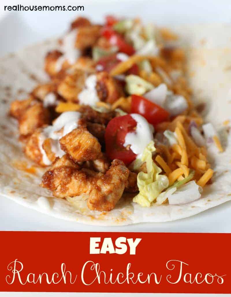 EASY Ranch Chicken Tacos