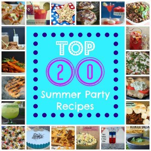 collage of top 20 summer party recipes