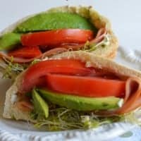 california turkey pita on a plate