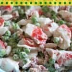 crab, pea and bacon salad
