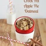 Crockpot apple pie oatmeal in a ramekin