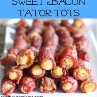 stacked bacon wrapped tater tots