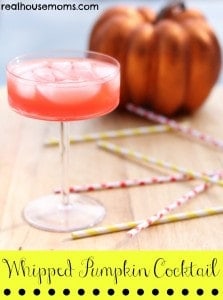 whipped pumpkin cocktail in a stemmed glass
