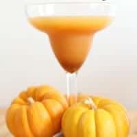 pumpkin spice margarita in stemmed glass