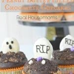 halloween themed peanut butter filled chocolate cupcakes