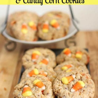 chocolate chip, cornflake, and candy corn cookies