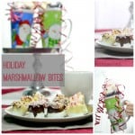 collage of images with holiday marshmallow bites