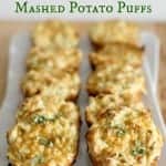 mashed potato puffs on a serving platter