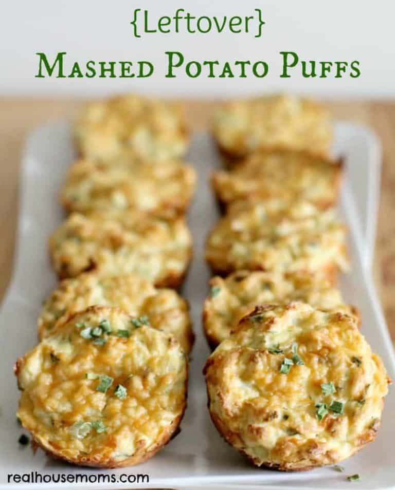 mashed potato puffs on a serving platter