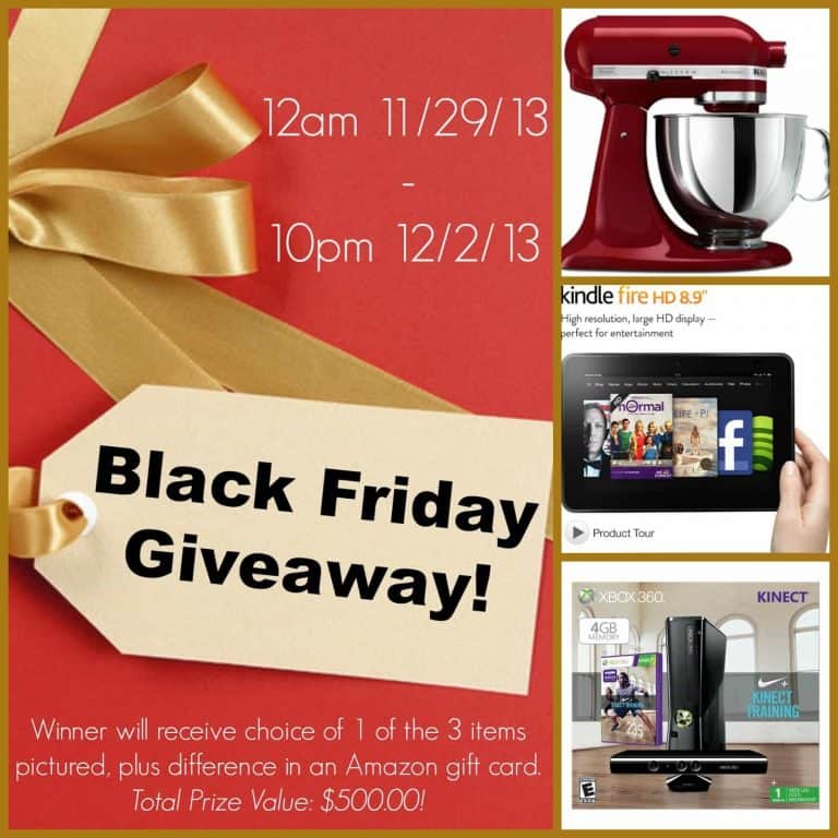 black friday giveaway collage