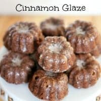 small gingerbread bundt cakes with cinnamon glaze