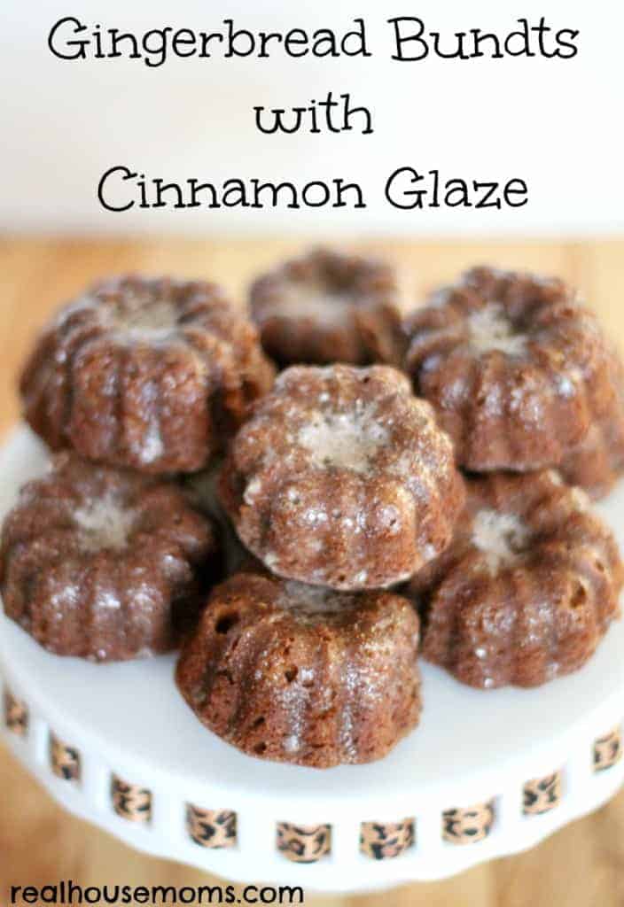 Gingerbread Bundts with Cinnamon Glaze