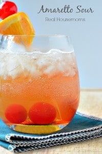 amaretto sour cocktail in a glass
