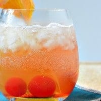amaretto sour cocktail in a glass