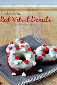 red velvet donuts on a napkin