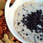 chocolate chip cookie dough dip in a bowl