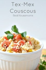tex mex cous cous in a bowl