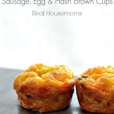 cheesy sausage egg and hash brown cups