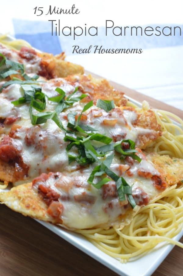 15 minute Tilapia Parmesan | Real Housemoms | #tilapia #dinner