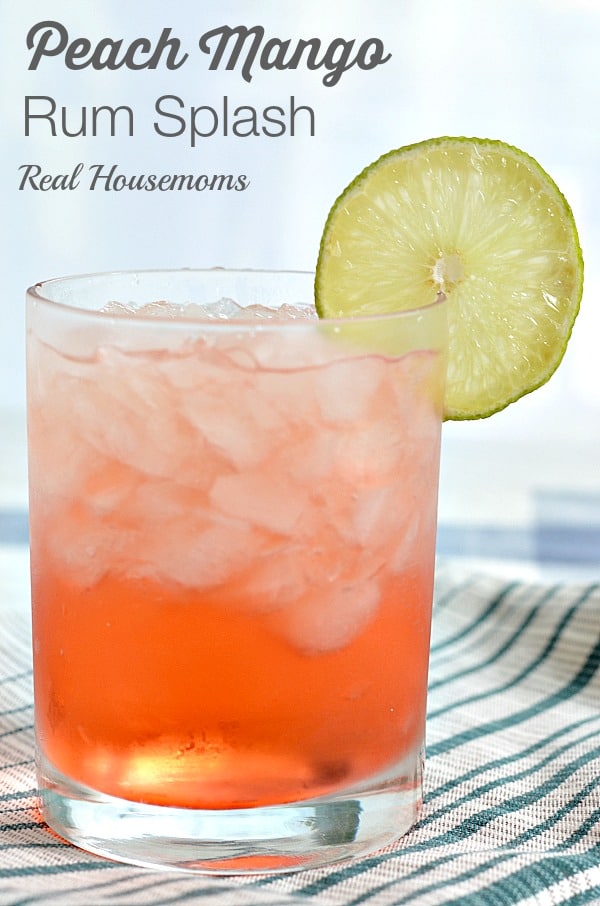 Peach Mango Rum Splash | Real Housemoms | #cocktail #rum