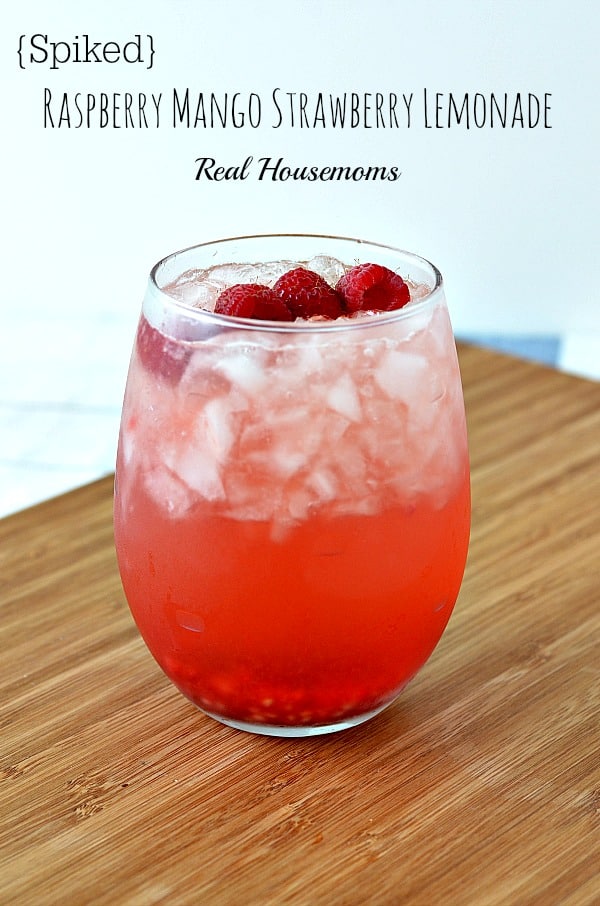 Spiked Raspberry Mango Strawberry Lemonade