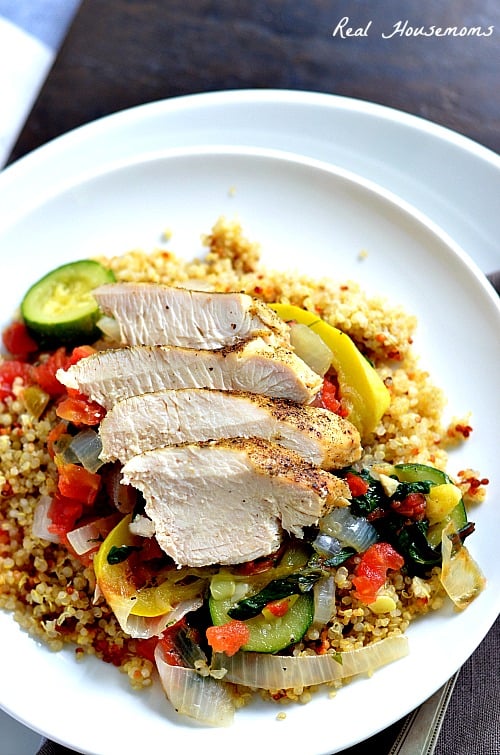 Chicken and Vegetable Quinoa Bowls with a kick | Real Housemoms