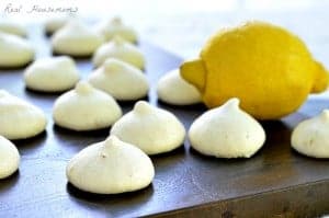 Double Lemon Meringue Cookies on a cutting board