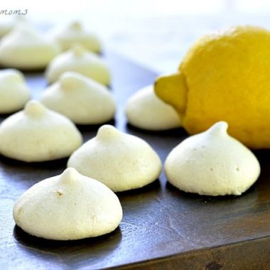 Double Lemon Meringue Cookies on a cutting board