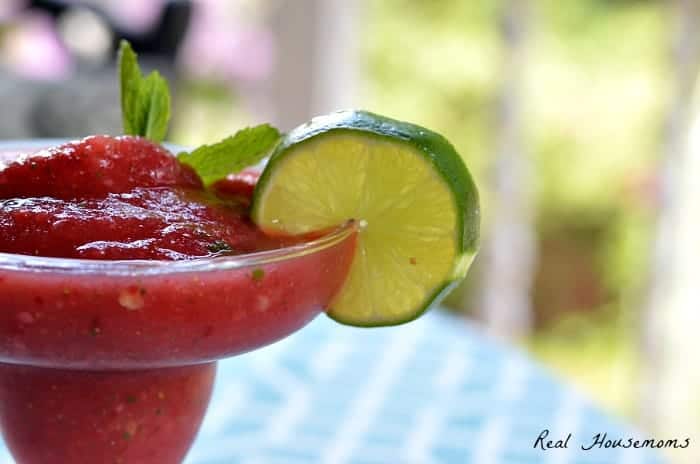 Frozen Strawberry Watermelon Mojito