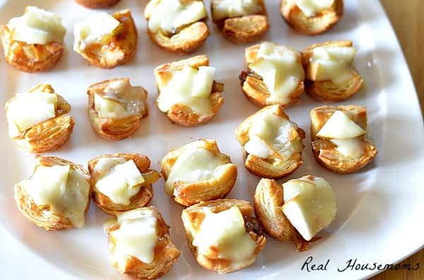 Pear Caramelized Onion and Brie Bites | Real Housemoms