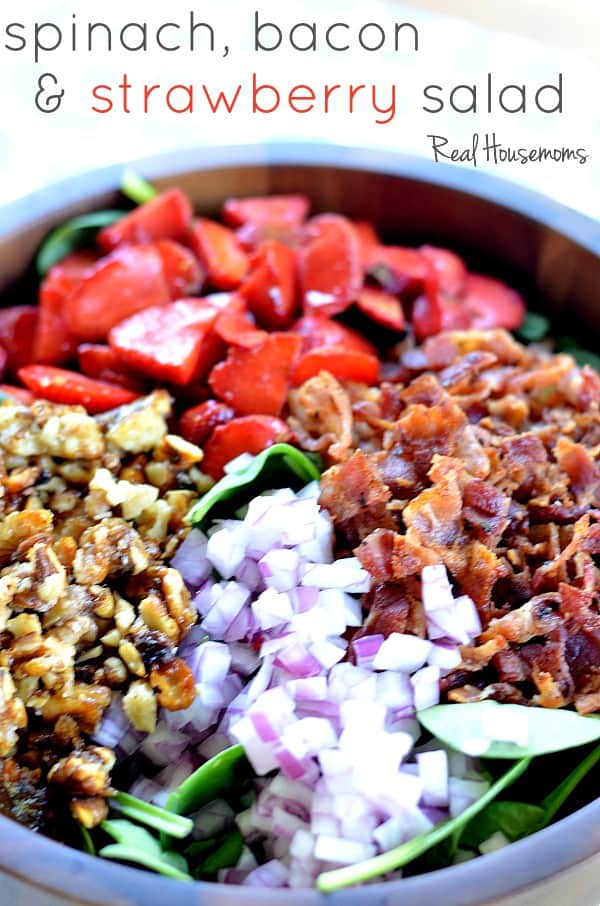 Spinach Bacon and Strawberry Salad | Real Housemoms