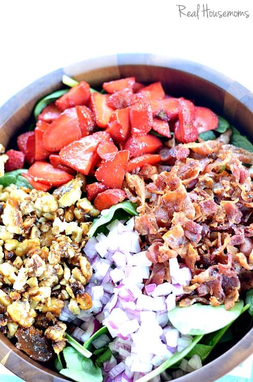 Spinach Bacon and Strawberry Salad | Real Housemoms