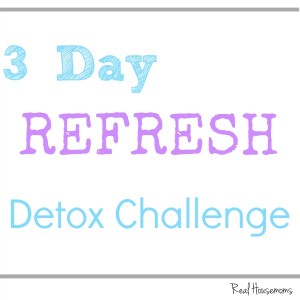 3 day refresh detox challenge bold lettering