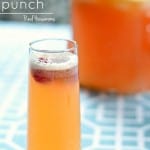 Sparkling Peach Punch in glass flute