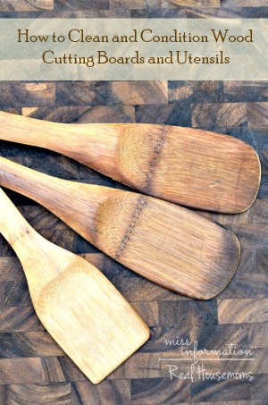 How to Clean Wood Cutting Boards & Utensils ⋆ Real Housemoms