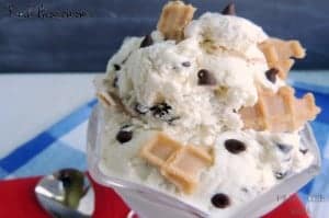 Chocolate Chip Waffle ConeIce Cream Featured